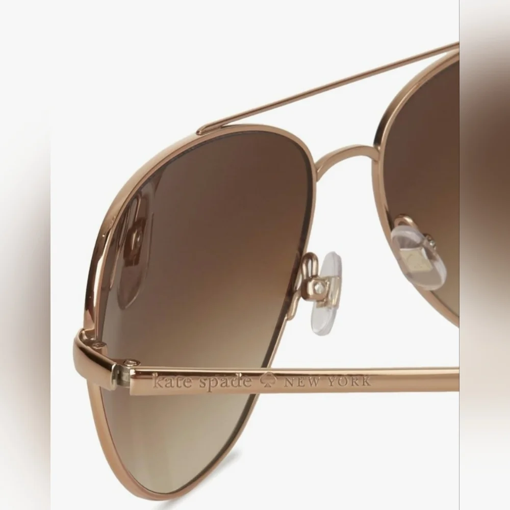 Kate Spade Women's Avaline/S Rose Gold Frame Aviator Sunglasses